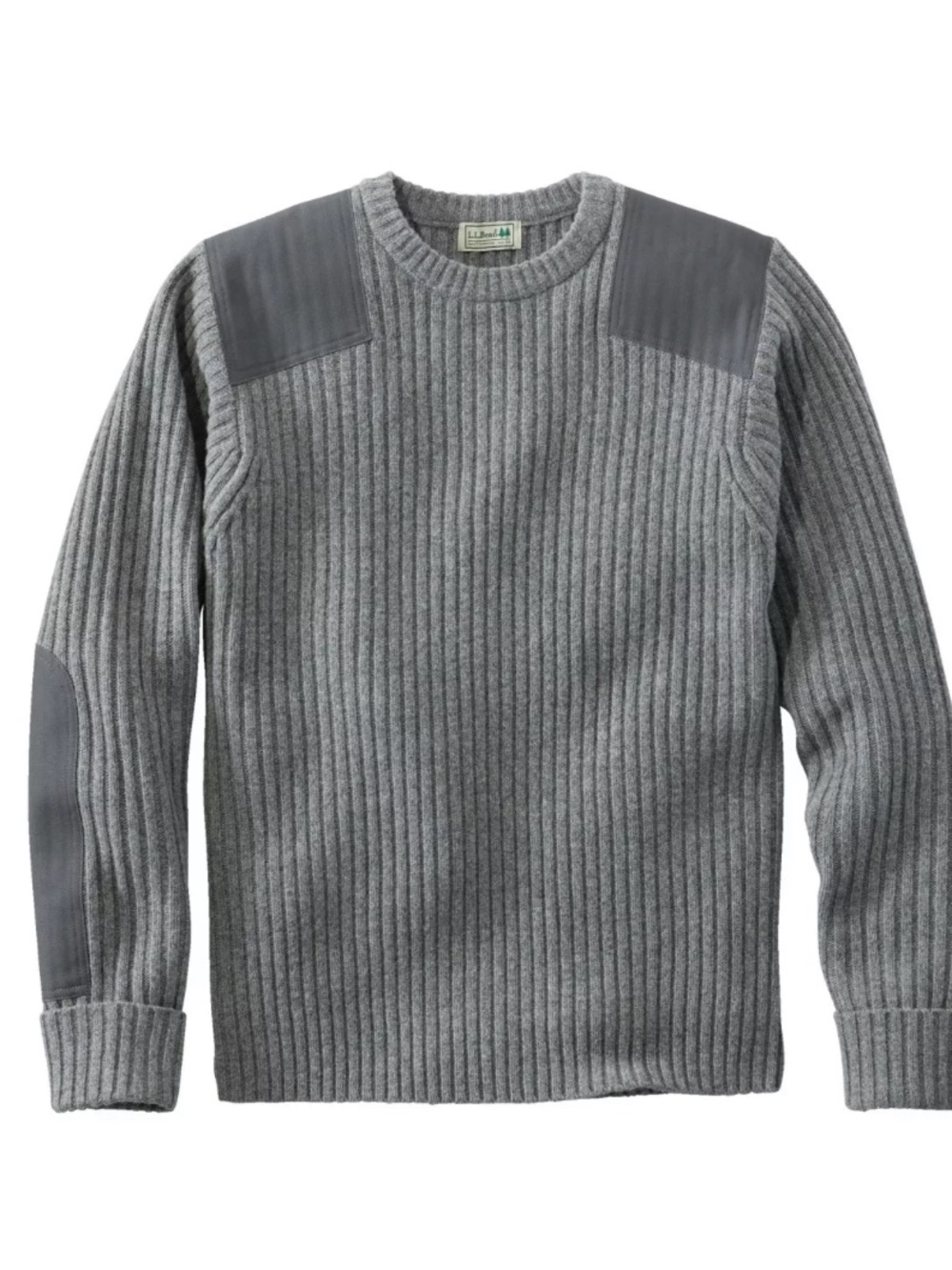 L.L. Bean Men's Commando Crewneck Sweater Gray Size Small